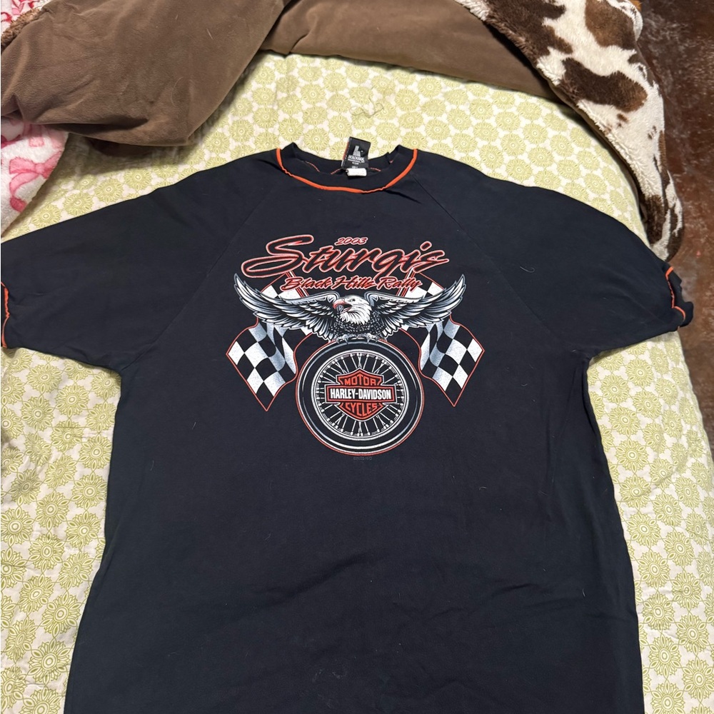 Harley-Davidson  Sturgis 2003 Black Graphic T-Shirt for Men